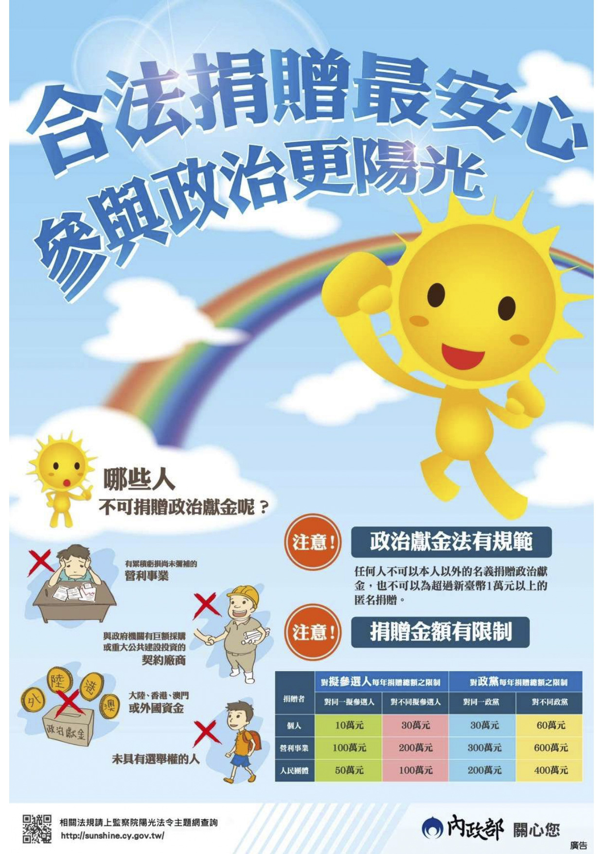 政治獻金法宣導-詳細內容請按我